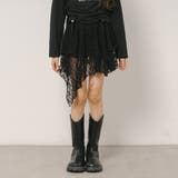 インパン裏地付きで安心!くしゅっと揺れるアシメヘムレースミニスカート | URBAN CHERRY | 詳細画像5