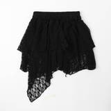 インパン裏地付きで安心!くしゅっと揺れるアシメヘムレースミニスカート | URBAN CHERRY | 詳細画像6