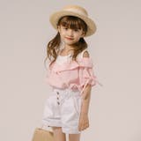 オープンショルダードッキングストライプブラウス+フロントボタンショートパンツ | URBAN CHERRY | 詳細画像32