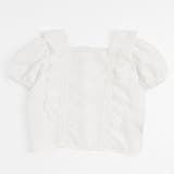【2点セット】カットワークレースパフスリーブブラウス＋デニムキュロットスカート | URBAN CHERRY | 詳細画像4 