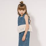 【2点セット】ミニドットリボンプリントデニムフリルトップス＋ストレートパンツ | URBAN CHERRY | 詳細画像10 