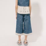 【2点セット】ミニドットリボンプリントデニムフリルトップス＋ストレートパンツ | URBAN CHERRY | 詳細画像15 