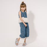 【2点セット】ミニドットリボンプリントデニムフリルトップス＋ストレートパンツ | URBAN CHERRY | 詳細画像16 