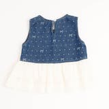 【2点セット】ミニドットリボンプリントデニムフリルトップス＋ストレートパンツ | URBAN CHERRY | 詳細画像5 