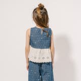 【2点セット】ミニドットリボンプリントデニムフリルトップス＋ストレートパンツ | URBAN CHERRY | 詳細画像7 