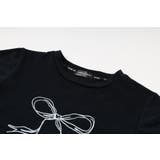 【2点セット】リボンプリントTシャツ＋デニムリボンストレートパンツ | URBAN CHERRY | 詳細画像15 