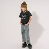 【2点セット】リボンプリントTシャツ＋デニムリボンストレートパンツ | URBAN CHERRY | 詳細画像3 