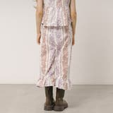 【2点セット】フラワープリントペプラムブラウス+ストレートフリルパンツ | URBAN CHERRY | 詳細画像12