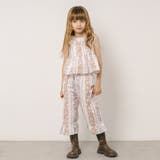 【2点セット】フラワープリントペプラムブラウス+ストレートフリルパンツ | URBAN CHERRY | 詳細画像3