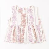 【2点セット】フラワープリントペプラムブラウス+ストレートフリルパンツ | URBAN CHERRY | 詳細画像4