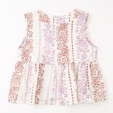 【2点セット】フラワープリントペプラムブラウス+ストレートフリルパンツ | URBAN CHERRY | 詳細画像5