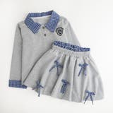 【2点セット】チェックシャツドッキングトレーナー＋リボンデザインスカート | URBAN CHERRY | 詳細画像2 