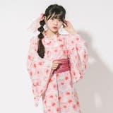 【被るだけ簡単＆アレンジ自在】ニュアンスフラワーワンピ浴衣（桃華）+兵児帯2点セ… | URBAN CHERRY | 詳細画像11 