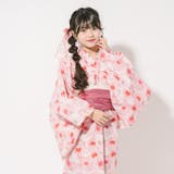 【被るだけ簡単＆アレンジ自在】ニュアンスフラワーワンピ浴衣（桃華）+兵児帯2点セ… | URBAN CHERRY | 詳細画像12 
