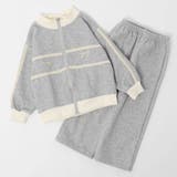 【2点セット】バイカラーフロントリボンデザインジップトップス＋ストレートパンツ | URBAN CHERRY | 詳細画像2 