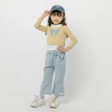 【2点セット】オープンショルダーレイヤードライクプリントトップス＋デニムパンツ | URBAN CHERRY | 詳細画像3 