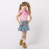 【2点セット】パイピングデザインハートプリントTシャツ＋プリーツスカート | URBAN CHERRY | 詳細画像19 
