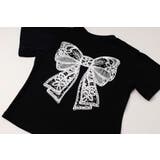 【2点セット】バックリボンレースデザインTシャツ+ティアードスカート | URBAN CHERRY | 詳細画像28