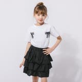 【2点セット】バックリボンレースデザインTシャツ+ティアードスカート | URBAN CHERRY | 詳細画像3