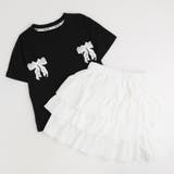 【2点セット】バックリボンレースデザインTシャツ+ティアードスカート | URBAN CHERRY | 詳細画像4