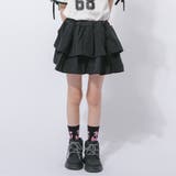 【2点セット】サイドラインロゴプリントトップス＋ティアードスカート | URBAN CHERRY | 詳細画像16 