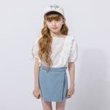 【2点セット】カットワークレーススクエアネックブラウス＋デニムキュロットスカート | URBAN CHERRY | 詳細画像9 