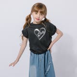 【2点セット】サイドギャザーハートTシャツ＋アシンメトリーダメージデニムスカート | URBAN CHERRY | 詳細画像3 