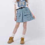 【2点セット】バタフライデザインミニTシャツ＋フロントポケットデニムスカート | URBAN CHERRY | 詳細画像11 