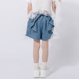 【2点セット】レースフリルドッキングキャットプリントTシャツ＋デニムショートパン… | URBAN CHERRY | 詳細画像14 