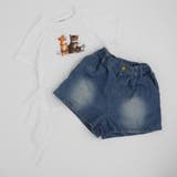 【2点セット】レースフリルドッキングキャットプリントTシャツ＋デニムショートパン… | URBAN CHERRY | 詳細画像2 