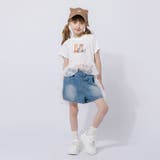 【2点セット】レースフリルドッキングキャットプリントTシャツ＋デニムショートパン… | URBAN CHERRY | 詳細画像3 
