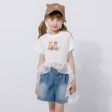 【2点セット】レースフリルドッキングキャットプリントTシャツ＋デニムショートパン… | URBAN CHERRY | 詳細画像33 