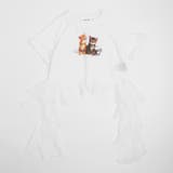 【2点セット】レースフリルドッキングキャットプリントTシャツ＋デニムショートパン… | URBAN CHERRY | 詳細画像4 