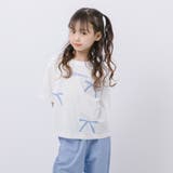 【2点セット】リボンプリントオーバーサイズTシャツ＋カラーストレートパンツ | URBAN CHERRY | 詳細画像13 
