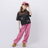 【2点セット】リボンプリントオーバーサイズTシャツ＋カラーストレートパンツ | URBAN CHERRY | 詳細画像22 