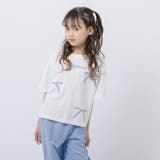 【2点セット】リボンプリントオーバーサイズTシャツ＋カラーストレートパンツ | URBAN CHERRY | 詳細画像3 