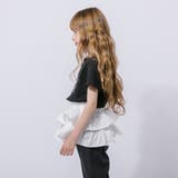 【2点セット】リボンプリントクロップドTシャツ＋フリルドッキングパンツ | URBAN CHERRY | 詳細画像3 