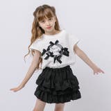 【2点セット】パールリボンフレンチスリーブTシャツ+ティアードスカート | URBAN CHERRY | 詳細画像3