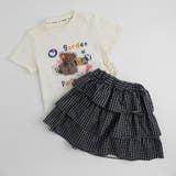 【2点セット】サイドスリットプリントTシャツ＋チェックティアードスカート | URBAN CHERRY | 詳細画像2 