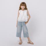 【2点セット】ノースリーブレースペプラムトップス＋デニムパンツ | URBAN CHERRY | 詳細画像3 