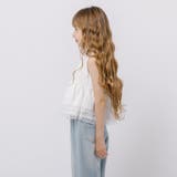 【2点セット】ノースリーブレースペプラムトップス＋デニムパンツ | URBAN CHERRY | 詳細画像6 