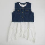 【2点セット】デニムベスト＋フロントリボンティアードワンピース | URBAN CHERRY | 詳細画像4 