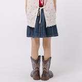 【3点セット】ノースリーブトップス＋フラワーキャミ＋デニムスカート | URBAN CHERRY | 詳細画像14 