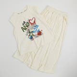 【2点セット】ペイントライクプリントノースリーブトップス+リラックスパンツ | URBAN CHERRY | 詳細画像2