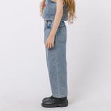 【2点セット】フロッキーロゴデザインデニムビスチェ＋ストレートパンツ | URBAN CHERRY | 詳細画像12 