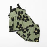 【2点セット】バイカラーフラワープリントペプラムトップス+ショートパンツ | URBAN CHERRY | 詳細画像2
