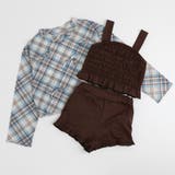 【セパレート3点セット】チェックシアートップス+ギャザーキャミトップス+フリルパ… | URBAN CHERRY | 詳細画像2