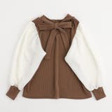 【伸縮性・保温性バツグン】シフォンドッキングバックリボンリブトップス | URBAN CHERRY | 詳細画像8