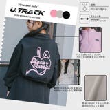 【U.TRACK】バックプリントクロップドハーフジップトップス | URBAN CHERRY | 詳細画像2
