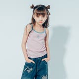 【快適さらリブ素材】ハートプリント配色パイピングキャミソール | URBAN CHERRY | 詳細画像16 